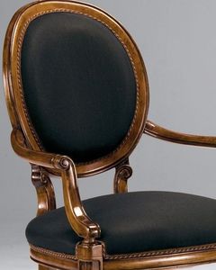 Traditional Upholstered Dining <b>Chair</b> With Wood Legs Black Leather Seat Antique Design Style Home Furniture - Product Image 3