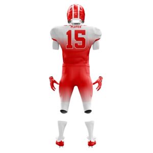 Red & White American Football Uniform Custom Football Jersey <b>Pants</b> Set Quick Dry Athletic Team Apparel OEM Supplier - Product Image 2