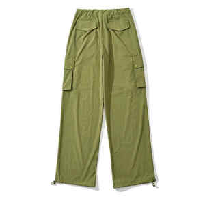Pantalon de survêtement unisexe OEM avec cordon de serrage, taille élastique, streetwear, multi-poches, coupe large, séchage rapide, en molleton délavé à l'acide, collection printemps - Product Image 2