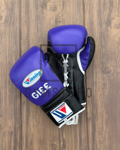 Ensemble de gants de boxe en cuir de haute qualité personnalisables pour l'entraînement aux arts martiaux, comprend des gants à doigts entiers avec sangle réglable au poignet - Product Image 4