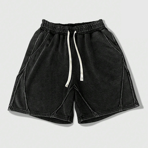 Pantalones Cortos Bermuda de Algodón Lavado de Alta Calidad para Hombre, de Secado Rápido, Colores Personalizados, Cintura Media, Cierre de Botones, Estilo Casual con Bolsillos - Product Image 3