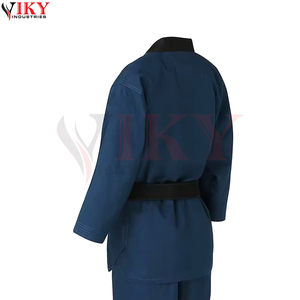 Uniforme de Taekwondo Personalizado de Dos Tonos Azul y Negro, Duradero, para Competición, con Marca Personalizada, Transpirable - Product Image 3