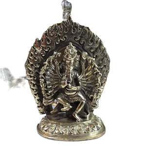 16 Hands Ganesh <b>Statue</b> in Brass - Product Image 1