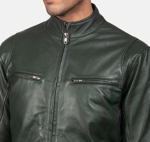 HOMIZON ENTERPRISES – Nouveauté : Blousons en cuir décontractés pour hommes, col montant, fermeture éclair, couleurs personnalisables – Prix abordable - Product Image 5