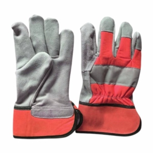 Gants de travail en cuir de vachette pleine fleur fluorescent anti-vibration haute performance avec manchette de sécurité résistante à la chaleur SAFETY - Product Image 6