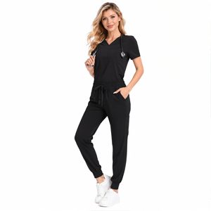 Conjunto de Uniformes Médicos Unisex de Spandex/Algodón Elástico en 4 Direcciones, para Invierno/Verano, Talla XL, para Salones de Belleza - Product Image 2