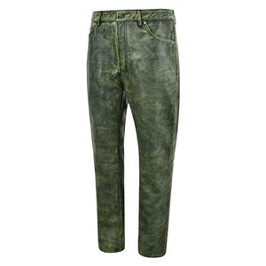 Pantalones de Cuero Brillante para Hombre, Pantalones Casuales de Cuero PU con Pliegues, Pantalones de Cuero Punk Personalizados - Product Image 2