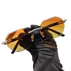 Lunettes de soleil tendance de créateur à prix de gros, verres orange jaune anti-reflet, monture en acier inoxydable, personnalisables - Product Image 1