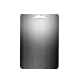 Planche à découper rectangulaire en acier inoxydable, antidérapante, facile à nettoyer, durable, non toxique, pour la cuisine - Product Image 1