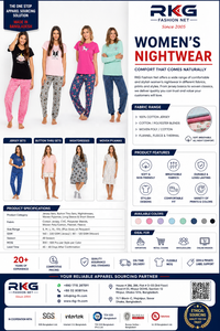 Conjunto de Pijama de Jersey para Mujer, Cintura Elástica Estampada, Largo Completo, 100% Algodón, para Verano y Primavera - Product Image 2