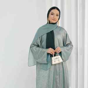Abaya musulmane moderne de luxe brodée à la main pour femmes, style Dubaï, robe islamique décontractée, respirante et légère - Product Image 6
