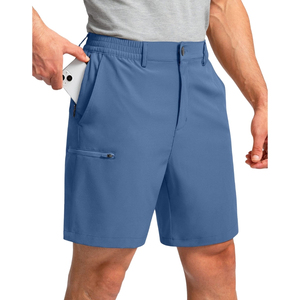 Shorts cargo de golf pour hommes, 6 poches, taille mi-haute, en coton, braguette zippée, respirant, infroissable, couleur unie, personnalisable OEM - Product Image 4