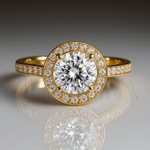 <b>925</b> <b>Silver</b> Most Selling Round Cut Diamond <b>Ring</b> Pave Settings for Everyday Wear Office Use and Elegant Styling Gift For Her - Product Image 4