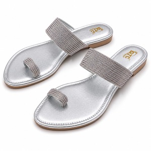 Sandalias de Plataforma con Pedrería Plateada para Mujer, Modernas, con Suela de PVC, Transpirables, Ligeras y de Alta Calidad para Fiesta - Product Image 2