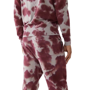 Survêtement à capuche tie-dye pour homme, coupe régulière, respirant, en polyester, avec poches latérales et cordon de serrage, idéal pour l'automne - Product Image 5