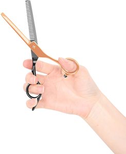 Professional Hair Cutting <b>Shears</b> Hairdressing Barber Razor Scissors Gold <b>Handle</b> Color Fix Hook Salon Scissors - Product Image 3