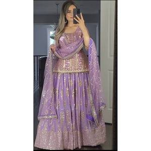 Nouveau haut de soirée styliste, UC-307 Lehenga Salwar et Dupatta - Product Image 4
