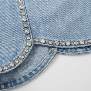 Shorts de mezclilla de cintura alta para mujer, venta al por mayor, estilo casual de verano, jeans boyfriend con diseño rasgado y desgastado - Product Image 6