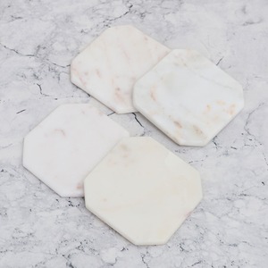 Best Quality Marble <b>Drink</b> <b>Coasters</b> Set Natural Stone Table <b>Coasters</b> Elegant Waterproof for Home Kitchen Available For Sale - Product Image 6