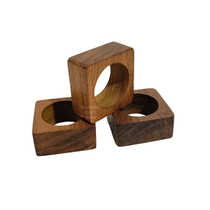 Ronds de serviette en bois modernes, haute durabilité, accessoires de table élégants pour restaurants, hôtels, vente en gros - Product Image 4