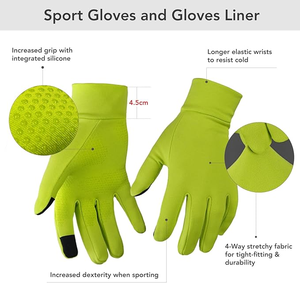 Running <b>Gloves</b> Breathable Anti-Slip Lightweight <b>Touchscreen</b> Sports <b>Gloves</b> for Jogging Fitness Outdoor OEM Supplier - Product Image 4