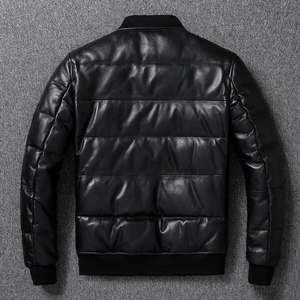 Premium Custom 2026 Men Leather <b>Jacket</b> Canvas Fabric Waterproof Windproof Breathable Warm Hip Hop Style <b>Cheap</b> Price - Product Image 6