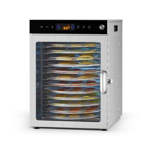 Essiccatore Alimentare Elettrico Rotante da 800W con 12 Vassoi in Acciaio Inossidabile, Controllo Digitale, Temperatura Regolabile, Timer 24 Ore - Product Image 1