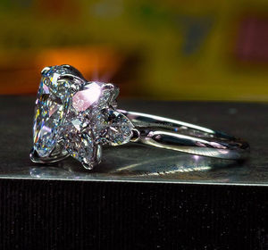 Igi/gia แล็บตัดเพชรวินเทจ14K สีเหลืองแหวนแต่งงาน/งานหมั้นใส่ได้ทั้งชายและหญิงสีขาวทองคุณภาพดีสำหรับงานปาร์ตี้ครบรอบ-คุ้มค่า - Product Image 2