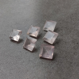 Cuarzo Rosa Facetado, Corte Cuadrado, Gema Natural Rosa, Calibrada, para Joyería - Product Image 6