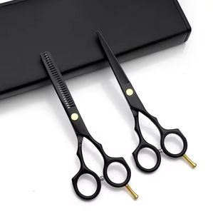 Kit de peluquería con espejo pulido, tijeras de entresacar, tijeras de acero inoxidable, kit de afeitado con peine en oferta - Product Image 2