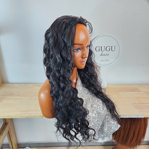 Unprocessed Deep Wavy <b>Half</b> <b>Wig</b> Vietnamese Raw Hair Vendors Super Double Drawn Hot Sale 8 inches - 40inches - Product Image 2