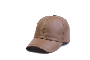 Gorra de Cuero Genuino de Primera Calidad, Diseño Personalizado al por Mayor, Cuero Vacuno Genuino, Más Vendida, para Hombre, Servicio OEM - Product Image 1