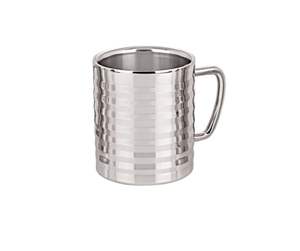 Taza de Acero Inoxidable con Diseño de Doble Costilla, Ligera y Duradera - Product Image 3