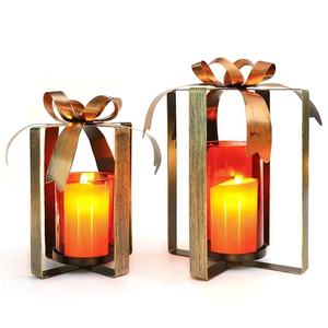 Decoración Navideña para el Hogar 2025, Portavelas de Metal, Forma Hexagonal, Acabado Dorado, Acero Inoxidable, Decoración de Piso Hecha a Mano - Product Image 4