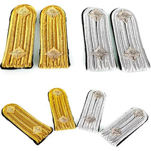 Epaulettes Dorados de Capitán de Alta Calidad, Fáciles de Colocar, Accesorios Metálicos para Uniformes y Disfraces de Guardias de Seguridad, Diseño Bordado - Product Image 6