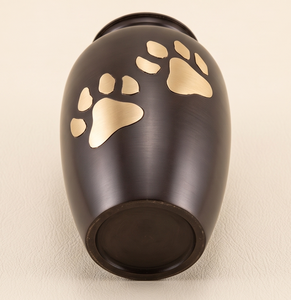 Metal Angel <b>Cat</b> Sleeping Pet Urn Cremation <b>Cat</b> Memorial Urn for Ashes <b>Black</b> Brass Dog Paw Customized Stylish Unique Cremation - Product Image 4
