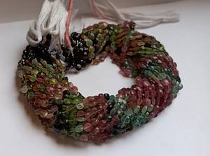 ลูกปัดทัวร์มาลีนธรรมชาติทรงเหรียญเจียระไนหลายเหลี่ยมขนาด 6 มม. หลากสี ลูกปัดพลอยทัวร์มาลีน ลูกปัดทัวร์มาลีนทรงเหรียญลายแตงโม - Product Image 6