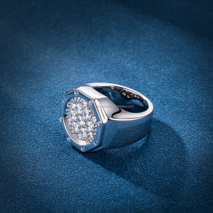 Vintage Style Double <b>Oval</b> Frame <b>Engagement</b> <b>Ring</b> Gold Sparkling <b>Moissanite</b> Diamond Wedding Band for Women Jewelry Gift Idea - Product Image 2