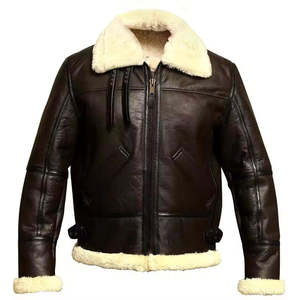<b>Men</b> High Quality Leather <b>Jacket</b> Soft Full Zip Casual Comfortable Durable Fashion Regular Fit Everyday Outerwear Winter - Product Image 1