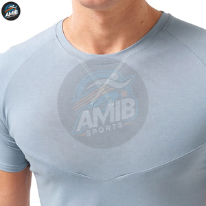 Wholesale Custom Logo Men's Gym T-<b>Shirts</b> Solid Breathable Canvas Fabric High Quality <b>100</b>% <b>Polyester</b> O-Neck Custom T-<b>Shirts</b> - Product Image 5