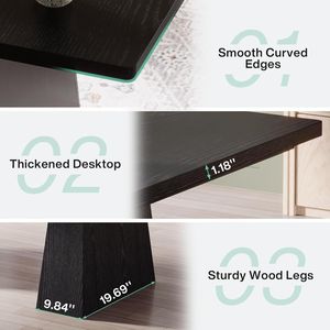 63-Inch Modern Simple Executive <b>Desk</b> <b>Large</b> Office Double Pedestal Computer Workstation Writing Table for Conference Use - Product Image 6