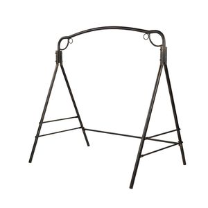 Moderna Struttura per Dondolo da Giardino in Ferro Battuto, con Cuscino Impermeabile Color Bronzo, per Arredamento da Esterno in Vimini e Metallo - Product Image 5