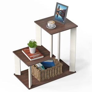 Mesa Auxiliar Multiusos de Diseño Moderno Coras, Instalación Independiente en Wenge y Blanco - Product Image 1