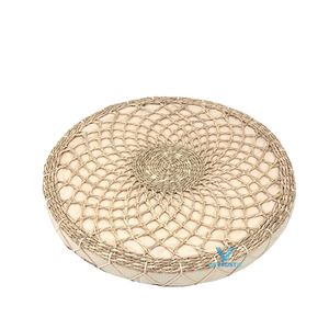 Top Rated Water Hyacinth <b>Pouf</b> Handmade Natural Ottoman Floor <b>Seating</b> Modern Home Decor Vietnam Factory - Product Image 5