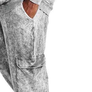 Sweat-shirt à capuche pour homme grande taille, gris, en coton délavé, coupe décontractée, manches longues, avec cordon de serrage et poche, idéal pour l'automne - Product Image 5