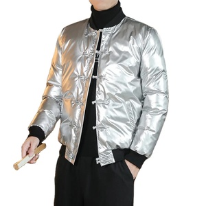 เสื้อโค้ทแจ็คเก็ตดาวน์แฟชั่นสไตล์ญี่ปุ่นสำหรับผู้ชายฤดูหนาวหัวเข็มขัดดิสก์ขนาดใหญ่ใบหน้าสดใส - Product Image 4