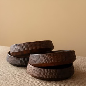 Rustic Handcrafted Wooden Bowl for Minimalist Dining <b>Table</b> Natural Carved Design Ideal for Serving Stylish Home Decor - Product Image 1