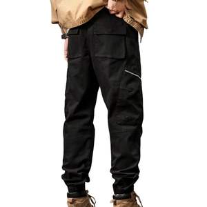 Pantalon de randonnée d'hiver imperméable et respirant noir tactique multi-poches pour homme, en ripstop, avec fermeture éclair, robuste - Product Image 2