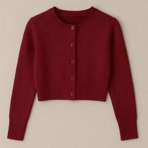 100% Wool Knitted <b>Cardigan</b> Women's Autumn And Winter Sweater Oversized With Button Loose Fit Sweater Fashionable - Product Image 3