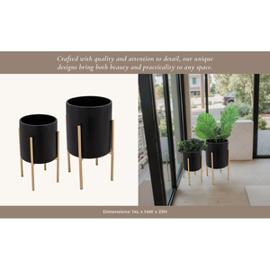 Macetero Decorativo de Hierro Metálico con Soporte, Estructura Duradera y de Larga Duración, Fácil Instalación para Decoración Interior Moderna - Product Image 6